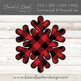 Buffalo Plaid Snowflake Shape Layered SVG - Commercial Use SVG Files for Cricut & Silhouette