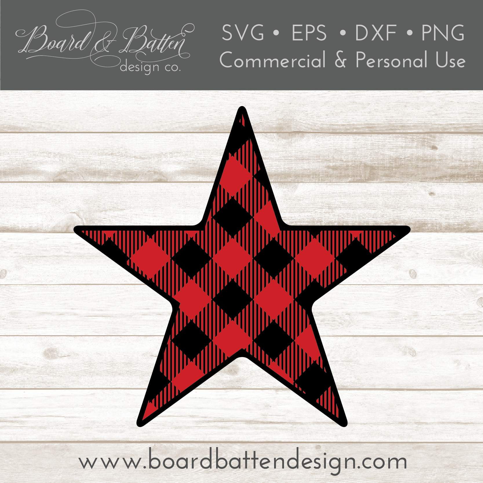 Buffalo Plaid Star Shape Layered SVG - Commercial Use SVG Files for Cricut & Silhouette