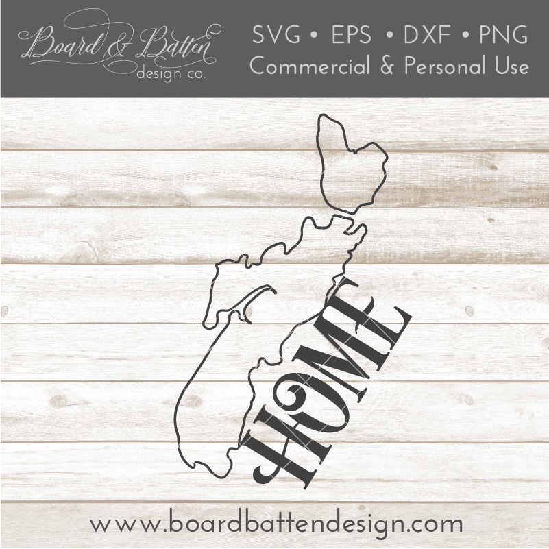 Nova Scotia NS  "Home" Outline SVG File - Canadian Province - Commercial Use SVG Files for Cricut & Silhouette
