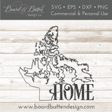Nunavut NU  "Home" Outline SVG File - Canadian Province - Commercial Use SVG Files for Cricut & Silhouette