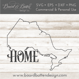 Ontario ON  "Home" Outline SVG File - Canadian Province - Commercial Use SVG Files for Cricut & Silhouette