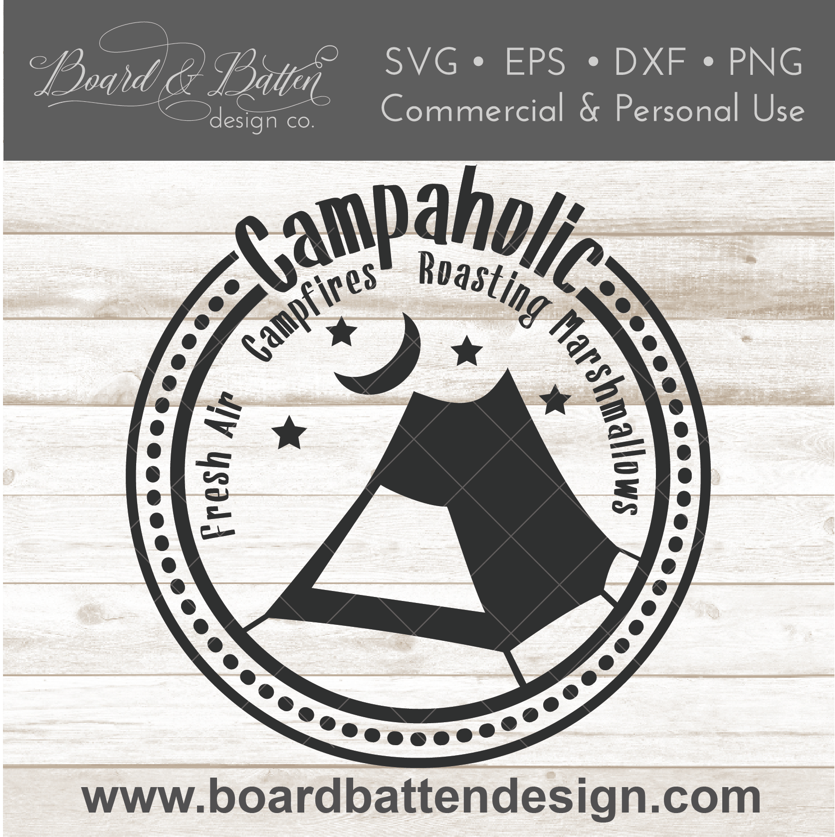 Campaholic Camping SVG File - Commercial Use SVG Files for Cricut & Silhouette