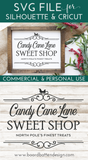 Holiday SVG Files | Candy Cane Sweet Shop Cut File for Christmas | Cricut Files - Commercial Use SVG Files for Cricut & Silhouette