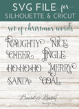 Christmas Words SVG Set 2 - Commercial Use SVG Files for Cricut & Silhouette
