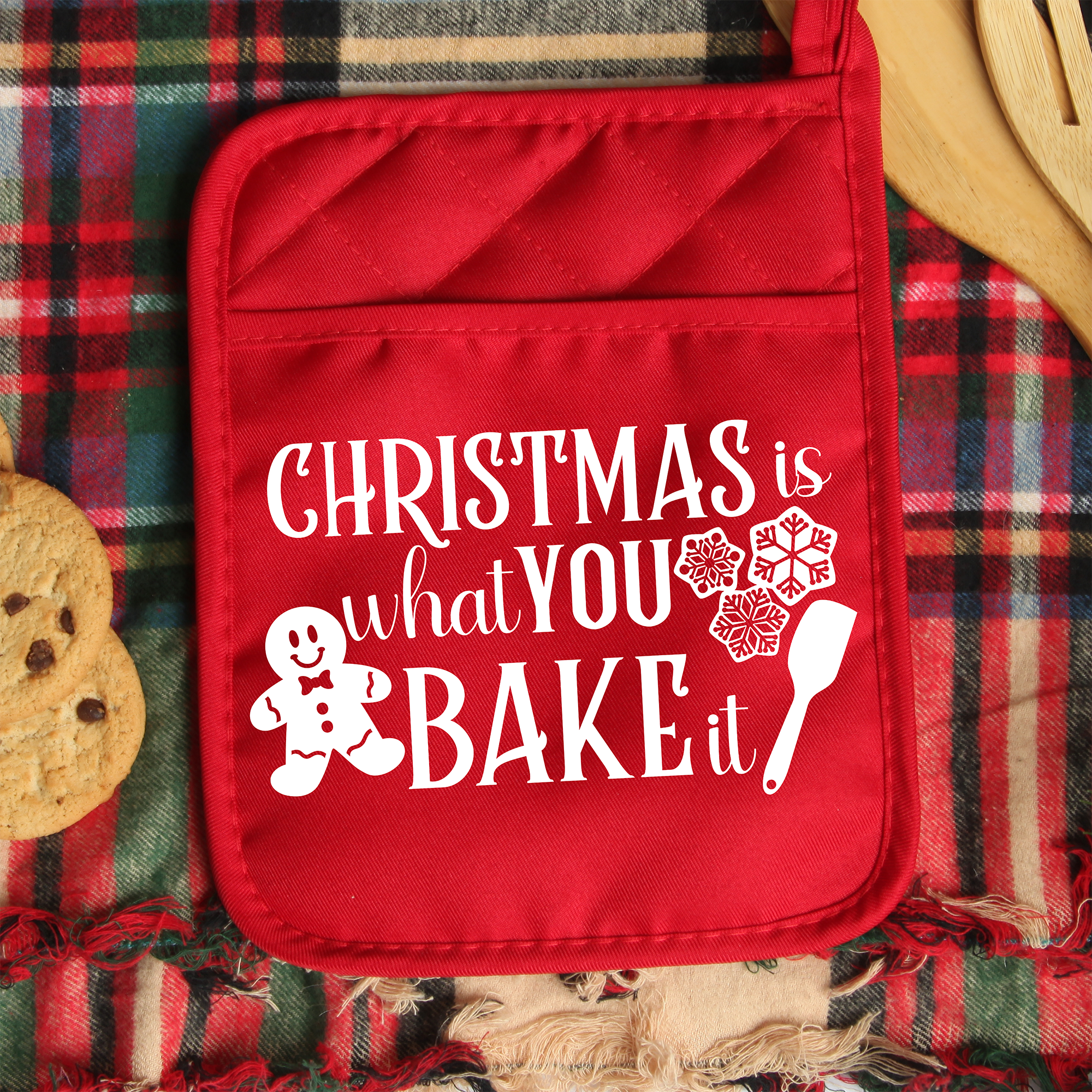 Christmas Pot Holder SVG File - Christmas Is What You Bake It for Cricut/Silhouette crafting designs - Commercial Use SVG Files for Cricut & Silhouette