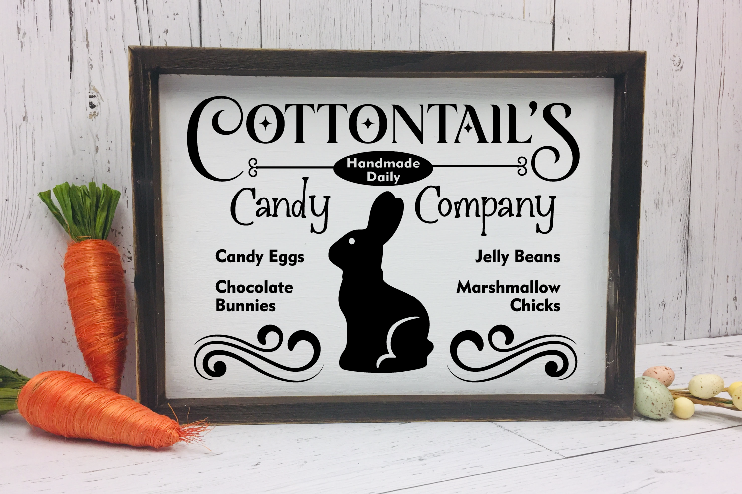 Cottontail Candy Co. Vintage Sign SVG For Easter | Cricut/Silhouette - Commercial Use SVG Files for Cricut & Silhouette