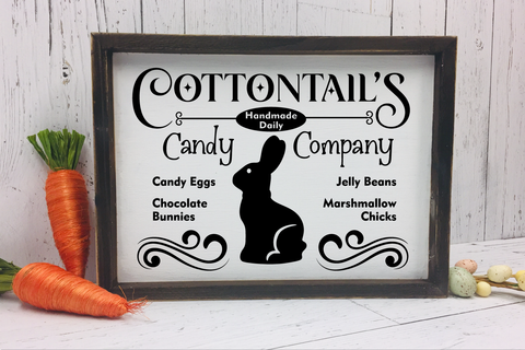Cottontail Candy Co. Vintage Sign SVG For Easter | Cricut/Silhouette