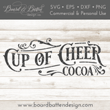Victorian Style Cup Of Cheer SVG File - Commercial Use SVG Files for Cricut & Silhouette
