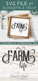 Farm Life SVG File - Style 2 - Commercial Use SVG Files for Cricut & Silhouette