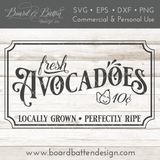 Fresh Avocadoes Vintage Sign SVG File - Commercial Use SVG Files for Cricut & Silhouette