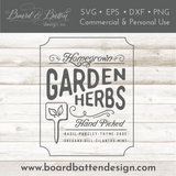 Vintage Garden Herbs Sign SVG File for Cricut/Silhouette - Commercial Use SVG Files for Cricut & Silhouette