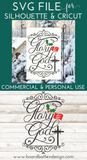 Spiritual Christmas SVG File | Glory To God Cut File | Cricut SVG Files - Commercial Use SVG Files for Cricut & Silhouette