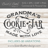 Cookie Jar SVG File With Name Variations - Commercial Use SVG Files for Cricut & Silhouette