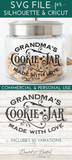 Cookie Jar SVG File With Name Variations - Commercial Use SVG Files for Cricut & Silhouette