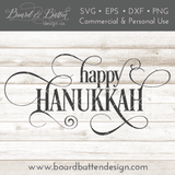 Happy Hanukkah SVG File - Commercial Use SVG Files for Cricut & Silhouette