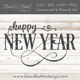 Happy New Year SVG File - Commercial Use SVG Files for Cricut & Silhouette