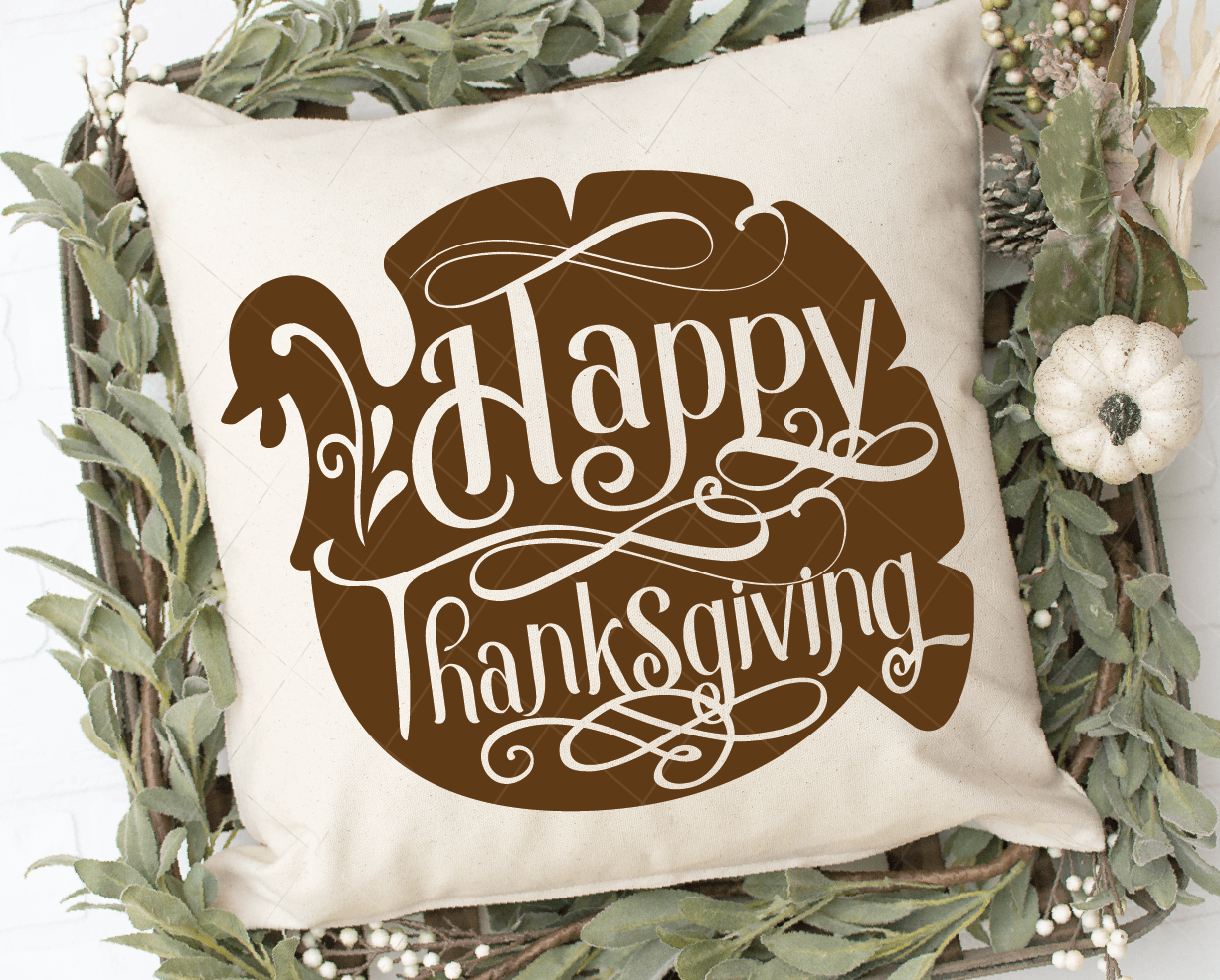 Happy Thanksgiving SVG File No. 3 - Commercial Use SVG Files for Cricut & Silhouette