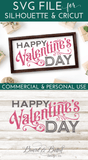 Vintage Happy Valentine's Day SVG File - Commercial Use SVG Files for Cricut & Silhouette