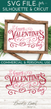 Elaborate Happy Valentine's Day SVG File - Commercial Use SVG Files for Cricut & Silhouette
