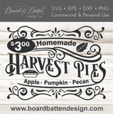 Vintage Harvest Pies SVG File For Fall/Autumn - Commercial Use SVG Files for Cricut & Silhouette