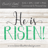 He Is Risen Christian SVG File - Commercial Use SVG Files for Cricut & Silhouette