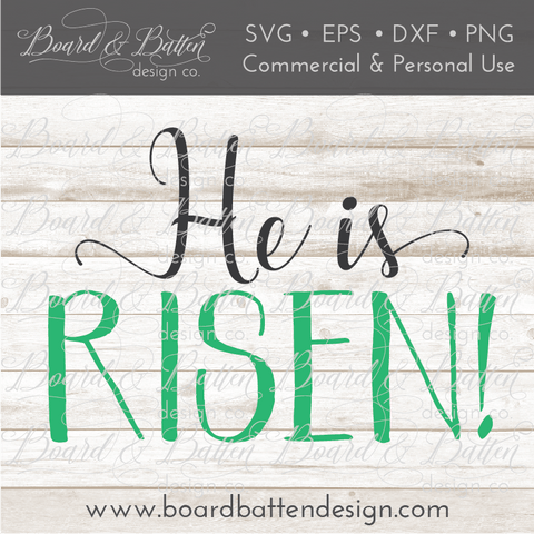 He Is Risen Christian SVG File