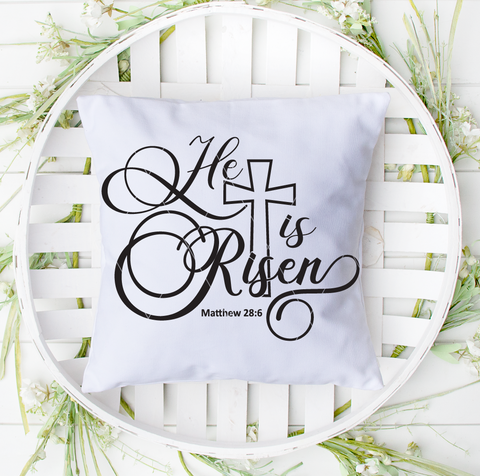 Matthew 28:6 "He Is Risen" SVG File for Easter | Cricut/Silhouette