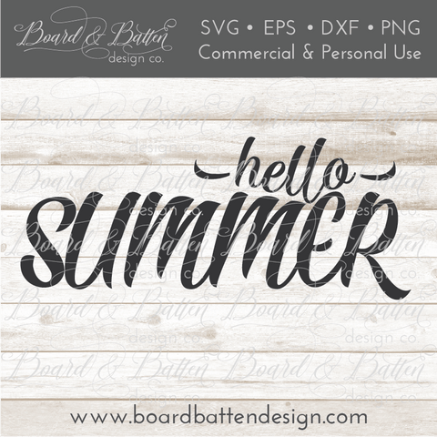 Hello Summer SVG File
