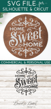 Vintage Home Sweet Home 8x10 or Round SVG File - Commercial Use SVG Files for Cricut & Silhouette