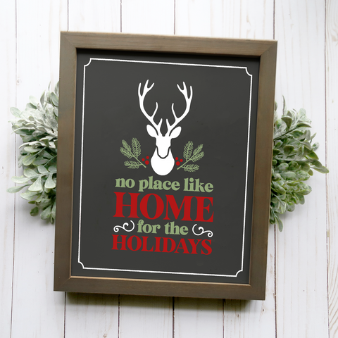 Home for the Holidays SVG File for Christmas Cricut Crafts/Silhouette/Glowforge