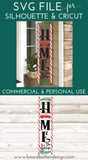 Vertical Christmas Porch Sign SVG | Home For The Holidays Cut File | Christmas Cricut Files - Commercial Use SVG Files for Cricut & Silhouette