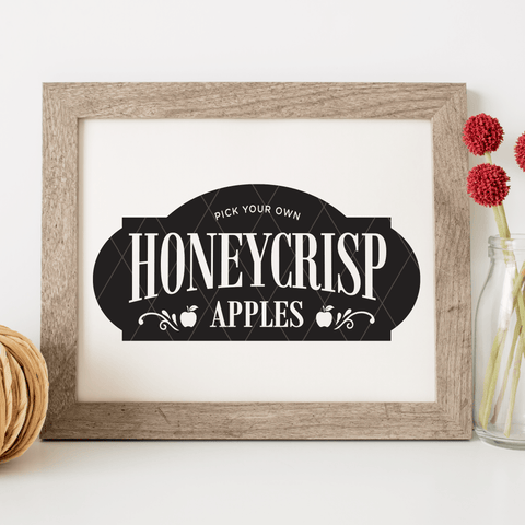 Vintage Honeycrisp Apples Sign SVG File