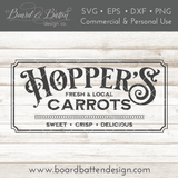 Hopper's Carrots Vintage Style SVG File - Commercial Use SVG Files for Cricut & Silhouette