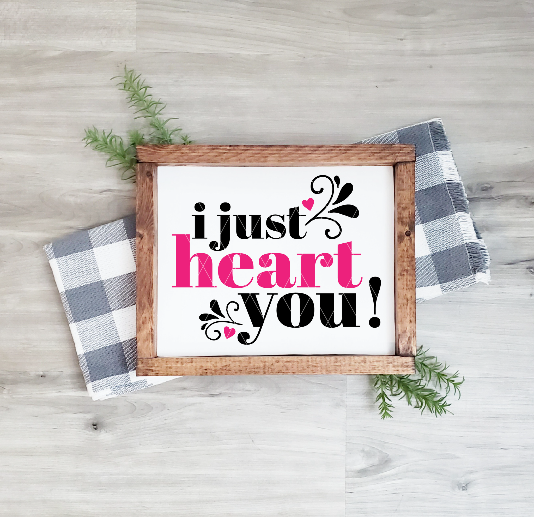 I Just Heart You SVG File for Valentine's Day, Weddings, etc - Commercial Use SVG Files for Cricut & Silhouette