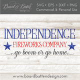 Independence Fireworks Co. SVG File - Commercial Use SVG Files for Cricut & Silhouette