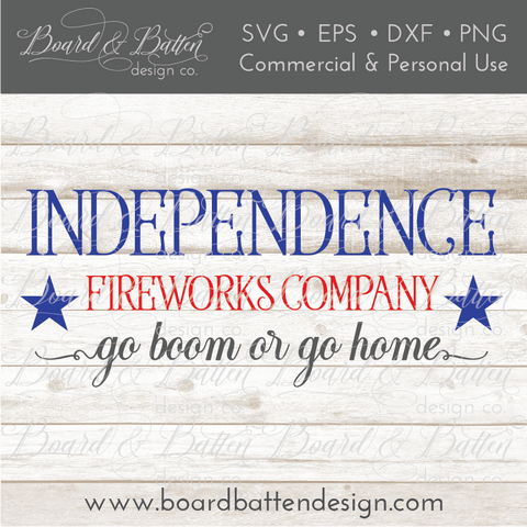 Independence Fireworks Co. SVG File