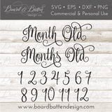 Baby Milestones SVG – Month By Month - Commercial Use SVG Files for Cricut & Silhouette