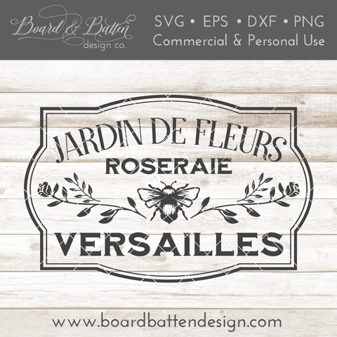 Jardin De Fleurs French Shabby SVG File