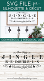 Vintage Christmas SVG Files | Jingle Bells Cut File | Cricut Designs SVG - Commercial Use SVG Files for Cricut & Silhouette