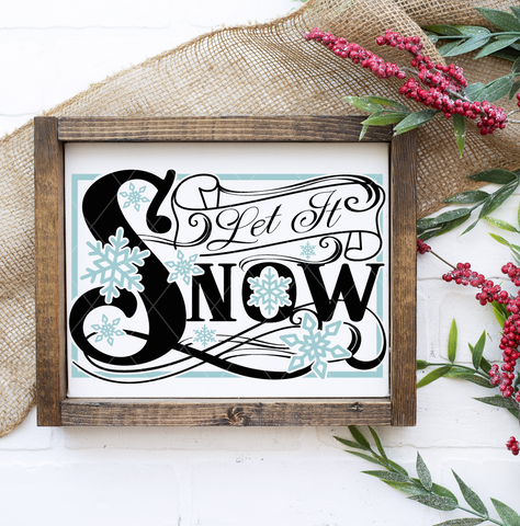 Christmas/Winter SVG Files | Let It Snow 6 | Cricut Christmas SVG