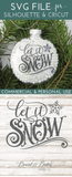 Vintage Sign Label Let It Snow SVG File - Commercial Use SVG Files for Cricut & Silhouette