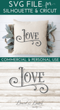 Elaborate Single Word Love SVG File - Commercial Use SVG Files for Cricut & Silhouette