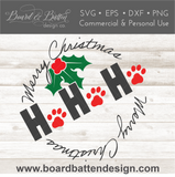 Round Merry Christmas SVG for Pet Lovers | Cricut/Silhouette/Glowforge designs - Commercial Use SVG Files for Cricut & Silhouette