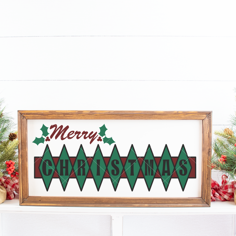 Merry Christmas SVG in Midcentury Modern Style for Cricut/Silhouette