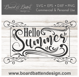 Hello Summer SVG File Style 5 - Commercial Use SVG Files for Cricut & Silhouette