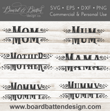 Split Mom, Mum, Mother, Mama, Mummy, Mommy SVG File | Mother's Day - Commercial Use SVG Files for Cricut & Silhouette