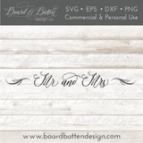 Mr And Mrs SVG File - Commercial Use SVG Files for Cricut & Silhouette