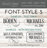 Customizable Personalized Name & Est Date SVG File - Commercial Use SVG Files for Cricut & Silhouette
