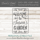 Personalizable Welcome To My Garden Flag SVG File - Commercial Use SVG Files for Cricut & Silhouette