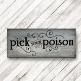 Spooky Vintage Pick Your Poison SVG File for Halloween - Commercial Use SVG Files for Cricut & Silhouette